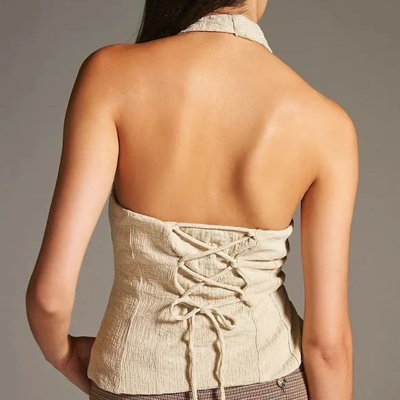 NWTS ANTHROPOLOGIE HALTER VEST (L) - Picture 3 of 17